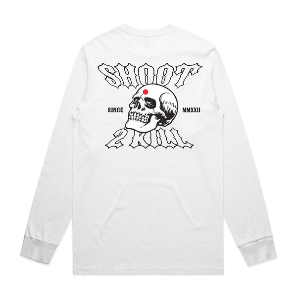 Shoot 2 Kill Long Sleeve Tee - White