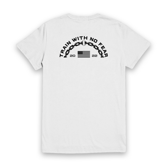 Train with No Fear Tee - White